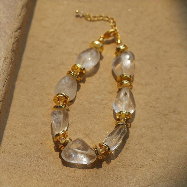 Middle Eastern Style White Crystal Jewelry for Women, Light Luxury Bead Crystal Bracelet and Necklaces