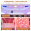 2-1 Outdoor Infrared Sauna for 2 Person, 2000W 120V Canadian Hemlock Sauna Room with 8 Epoxy Heating Panels, Red Light Beauty Lamp, Bluetooth Speakers & Colorful LED Lighting