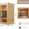 3237f099193f3b514914d27521768566 majusaccessory 2 Person Infrared Sauna for Home, 1800W Indoor Sauna with Speakers, Canadian Centennial Hemlock Wooden Sauna for Meditation, Beauty, Relaxation, Home & Gym