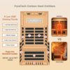Infrared Sauna for 1 Person at Home use, 1200W Plug&Play Indoor Sauna, Canadian Hemlock Wood with Low EMF&Speakers, Full Spectrum Sauna Thermometer for Meditation Beauty&Relaxation