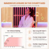 5 Outdoor Infrared Sauna for 2 Person, 2000W 120V Canadian Hemlock Sauna Room with 8 Epoxy Heating Panels, Red Light Beauty Lamp, Bluetooth Speakers & Colorful LED Lighting