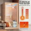 5cbe39011aff7c41f8bd9d8f0a75e58b 4500W Traditional 3 Person at Home Sauna, Wooden Indoor Sauna Barrels, Canadian Centennial Hemlock Wood Sauna with Speakers for Meditation, Relaxation, Beauty & Family