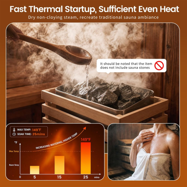majusaccessory 3000W Traditional 2 Person at Home Sauna, Wooden Indoor Sauna Barrels, Canadian Centennial Hemlock Wood Sauna with Speakers for Meditation, Relaxation, Beauty & Family