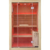 7 2 Person Traditional Indoor Sauna for Home, 47.2 x 47.2 x 74.8 in Wooden Sauna Room with Heating Furnace, Volcanic Stones, Starry Sky Lights, Bluetooth Speaker & Sauna Accessories
