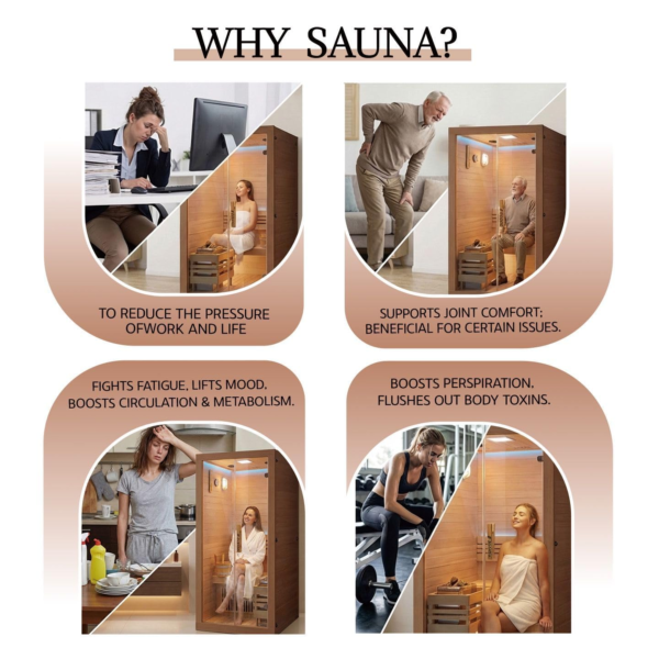 71bc90f3a0c907567212e5e9e1bff98e 1500W 1 Person At Home Sauna, Traditional Indoor Sauna Barrels Plug&Play, Canadian Centennial Hemlock Wood Sauna with Speakers for Meditation, Relaxation, Beauty&Family Health