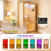 7d59dcdb21a472f5ef4a1d072a80e82f 1500W 1 Person At Home Sauna, Traditional Indoor Sauna Barrels Plug&Play, Canadian Centennial Hemlock Wood Sauna with Speakers for Meditation, Relaxation, Beauty&Family Health