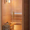 majusaccessory 3000W Traditional 2 Person at Home Sauna, Wooden Indoor Sauna Barrels, Canadian Centennial Hemlock Wood Sauna with Speakers for Meditation, Relaxation, Beauty & Family