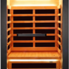 Infrared Sauna for 1 Person at Home use, 1200W Plug&Play Indoor Sauna, Canadian Hemlock Wood with Low EMF&Speakers, Full Spectrum Sauna Thermometer for Meditation Beauty&Relaxation