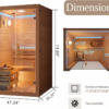 majusaccessory 3000W Traditional 2 Person at Home Sauna, Wooden Indoor Sauna Barrels, Canadian Centennial Hemlock Wood Sauna with Speakers for Meditation, Relaxation, Beauty & Family