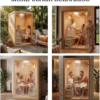 c07b7cdb73a83f3aba2f39f30b42b403 4500W Traditional 3 Person at Home Sauna, Wooden Indoor Sauna Barrels, Canadian Centennial Hemlock Wood Sauna with Speakers for Meditation, Relaxation, Beauty & Family
