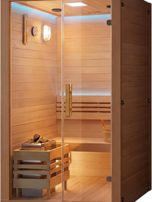 Roomy 3 Person indoor Home Sauna with Efficient 4500W Fast Heating