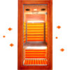 主图 (12) Infrared Sauna for 1 Person Home Use, 1020W 110V Indoor Sauna with 7 Epoxy Heating Panels, African Okoume Wood, Bluetooth Speaker, Colorful Therapy Lighting & Glass Door for Relaxation