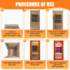 主图 (4) Infrared Sauna for 1 Person Home Use, 1020W 110V Indoor Sauna with 7 Epoxy Heating Panels, African Okoume Wood, Bluetooth Speaker, Colorful Therapy Lighting & Glass Door for Relaxation
