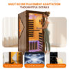 majusaccessory 1 Person Far Infrared Sauna for Home, 1090W 120V Indoor Sauna Room with 6 Heating Panels, Chilean Pine Wood, Digital Control, Color LED Lights and Tempered Glass Door