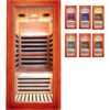 主图 (9) Infrared Sauna for 1 Person Home Use, 1020W 110V Indoor Sauna with 7 Epoxy Heating Panels, African Okoume Wood, Bluetooth Speaker, Colorful Therapy Lighting & Glass Door for Relaxation