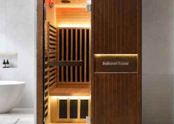 2 Person Indoor Infrared Sauna for Home, 2165W 120V Chilean Pine Wooden Sauna Room with 8 Epoxy Heating Panels, Starry Sky Lights, Bluetooth Speaker & Oxygen Bar