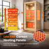 majusaccessory 1 Person Far Infrared Sauna for Home, 1020W 110V Indoor Sauna with 5 Heating Panels, Canadian Hemlock, Oxygen Bar, Bluetooth Speakers and Digital Control