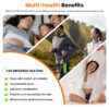 majusaccessory 1 Person Far Infrared Sauna for Home, 1020W 110V Indoor Sauna with 5 Heating Panels, Canadian Hemlock, Oxygen Bar, Bluetooth Speakers and Digital Control
