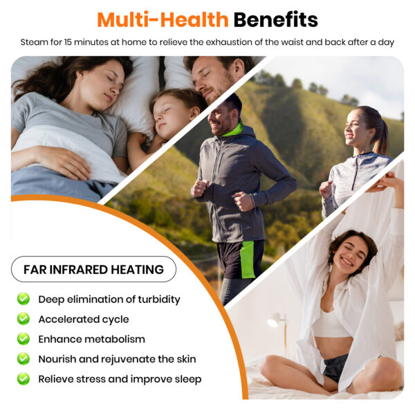 majusaccessory 1 Person Far Infrared Sauna for Home, 1020W 110V Indoor Sauna with 5 Heating Panels, Canadian Hemlock, Oxygen Bar, Bluetooth Speakers and Digital Control