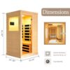 1 person 1200W infrared sauna B0H8D88L47 detail view 3