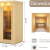 Version 1.0.0 1 person 1800W infrared sauna B0GWM8BNS7 detail view 3