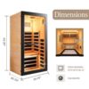 Version 1.0.0 1 person 1200W infrared sauna B0H8DCN7JC detail view 3