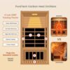 1 person 1350W infrared sauna B0GV7DGBLK detail view 6