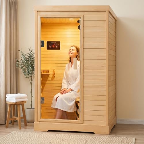 1 person 1200W infrared sauna B0H8D88L47 detail view 2