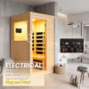 1 person 1200W infrared sauna B0H8D88L47 detail view 4