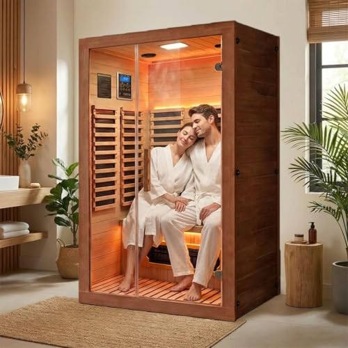 2 person 1800W infrared sauna B0GV75RG93 detail view 2