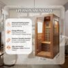 1 person 1350W infrared sauna B0GV7DGBLK detail view 7