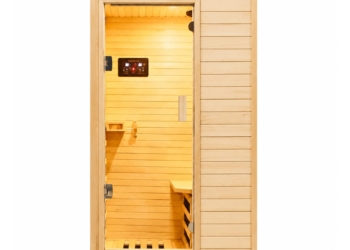 1 Person Infrared Sauna – 1200W Wooden Sauna