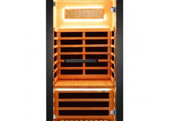 One Person Infrared Sauna – 1200W Wooden Sauna